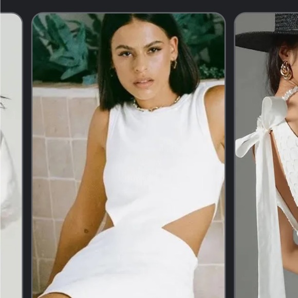 white cutout dress - Picture 4 of 4